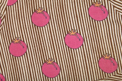 Lot 330 - A rare Biba tomato-printed brushed cotton ensemble, 1970s