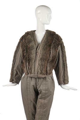 Lot 341 - An Issey Miyake faux fur and padded nylon ensemble, Autumn-Winter 1982-83