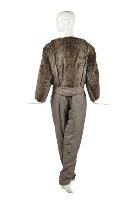 Lot 341 - An Issey Miyake faux fur and padded nylon ensemble, Autumn-Winter 1982-83