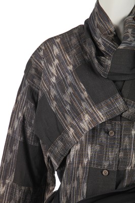 Lot 343 - An Issey Miyake ikat-style woven cotton jacket, circa 1985
