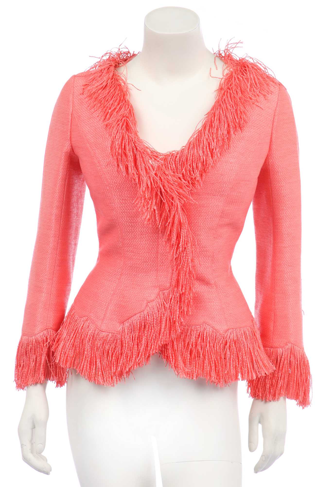 Pink mugler discount jacket