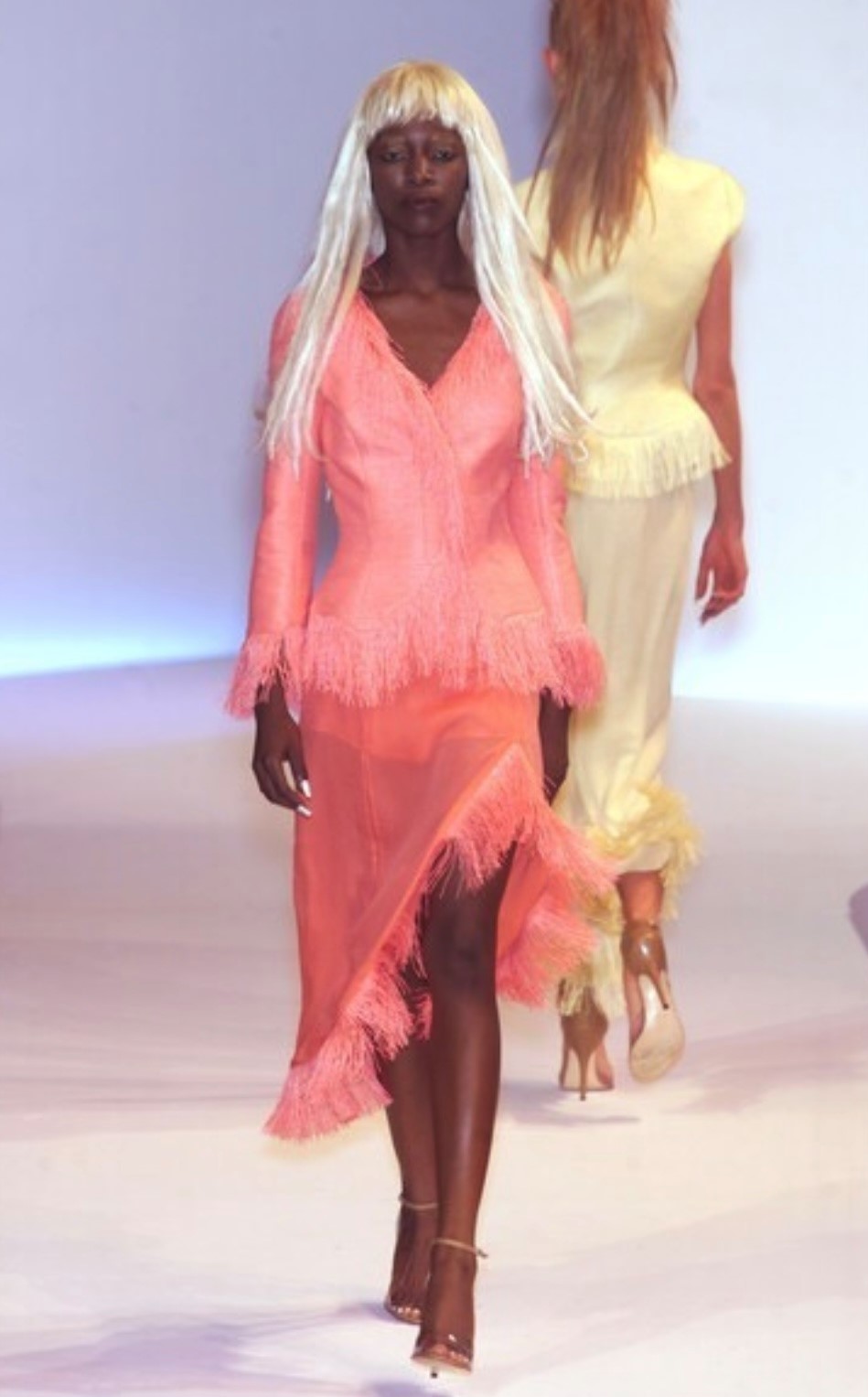 Lot 225 - A Thierry Mugler coral-pink woven