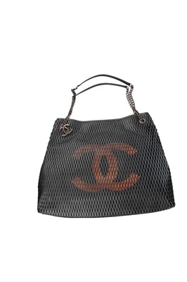 Lot 9 - A Chanel perforated leather bag, 2014-15