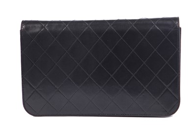 Lot 1 - A Chanel quilted black leather handbag, 1996-97