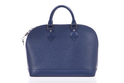 Lot 62 - A Louis Vuitton blue Epi leather Alma bag, 2005