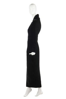 Lot 348 - A Thierry Mugler black velvet cocktail dress, 'Hiver Russe' collection, Autumn-Winter 1986-87