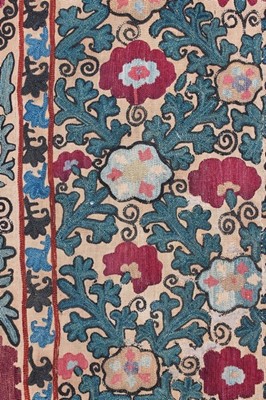 Lot 370 - An embroidered suzani, Bukhara, Uzbekistan,...