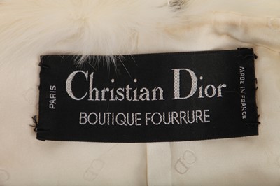 Lot 97 - A Christian Dior arctic fox and astrakhan fur capelet, 1970s