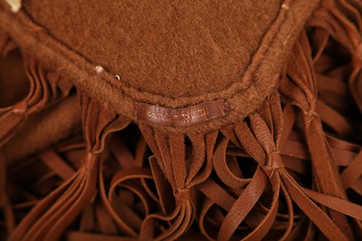 Lot 52 - An Hermès tan wool and cashmere shawl, probably 1980s