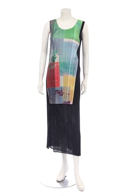 Lot 181 - An Issey Miyake pleated and perforated polyester two-piece ensemble, 2000s-modern