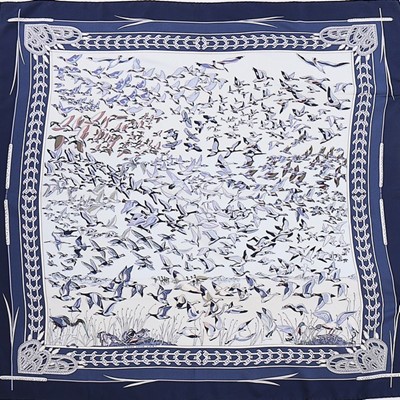 Lot 13 - An Hermès 'Libres Comme L'Air' silk scarf,...