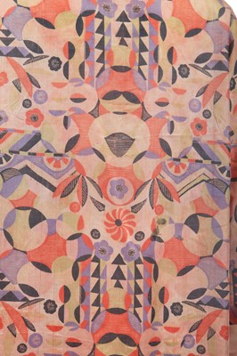 Lot 369 - An art-deco printed silk house robe, 1920s