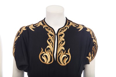 Lot 369 - An art-deco printed silk house robe, 1920s