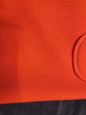 Lot 216 - A Courrèges orange wool A-line dress, circa 1967