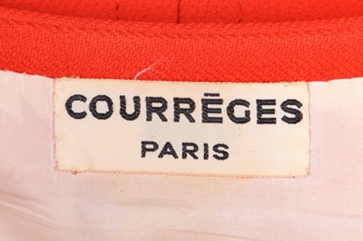Lot 216 - A Courrèges orange wool A-line dress, circa 1967