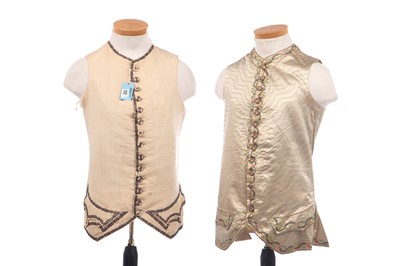 Lot 428 - An embroidered satin gentleman's waistcoat, circa 1785, and others