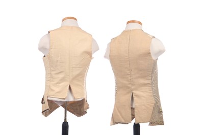 Lot 428 - An embroidered satin gentleman's waistcoat, circa 1785, and others