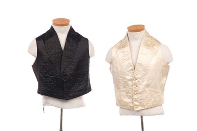 Lot 428 - An embroidered satin gentleman's waistcoat, circa 1785, and others