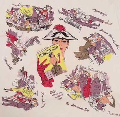 Lot 40 - A Jacqmar 'Woman's Own' printed silk scarf,...