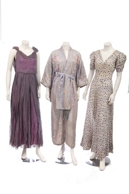 Lot 364 - A group of 1930s dresses and lingerie