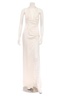 Lot 172 - A Versace ivory satin evening gown, circa 2000