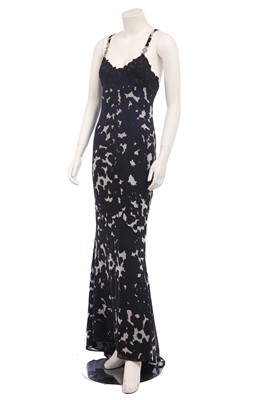 Lot 206 - A Gianni Versace abstract leopard-printed chiffon evening gown, Spring-Summer 1996