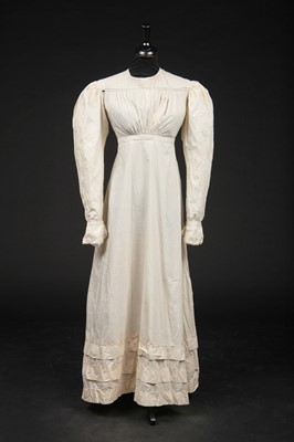 Lot 426 - A cotton day dress, circa 1820