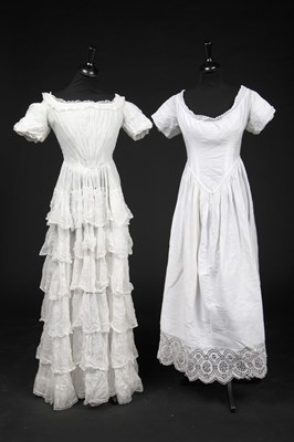 Lot 423 - A group of white cotton and muslin garments, 1840s-50s