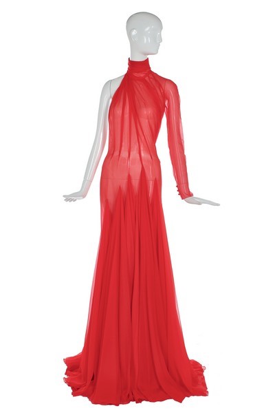 Sold at Auction: A Jean-Louis Scherrer by Stephane Rolland star-sequinned  tulle evening gown