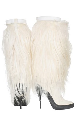Lot 65 - A pair of Pierre Hardy high-heeled Yeti boots,...