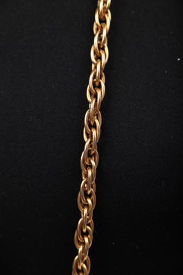 Lot 17 - A Chanel gilt chain necklace with chunky hammered metal hoop, circa 1990