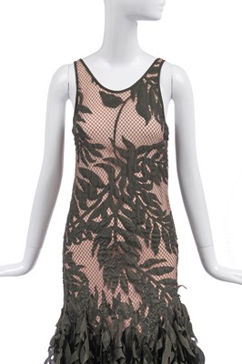 Lot 101 - Daphne Guinness's Alexander McQueen camouflage net evening dress, commercial collection, 2004