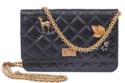 Lot 2 - A Chanel quilted black lambskin leather WOC, probably Autumn-Winter 2018-19