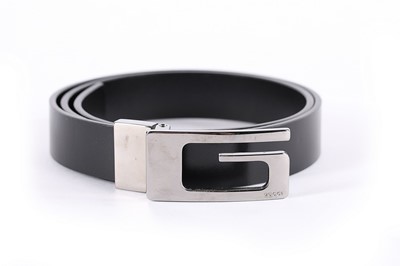 Lot 50 - Two Gucci leather belts, modern, one...