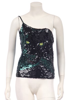 Lot 246 - A Krizia sequined panther top, 1980s