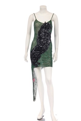 Lot 245 - A Krizia sequined panther dress, late 1970s or 1980s