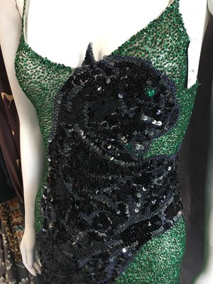 Lot 245 - A Krizia sequined panther dress, late 1970s or 1980s