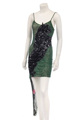 Lot 245 - A Krizia sequined panther dress, late 1970s or 1980s