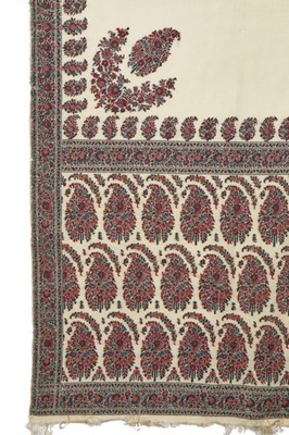 Lot 421 - A good woven long shawl, probably Paisley,...