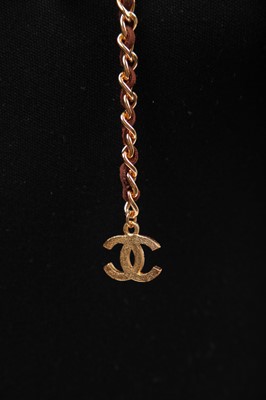 Lot 11 - A Chanel gilt metal woven brown suede chain necklace/belt, Autumn-Winter 2001-02