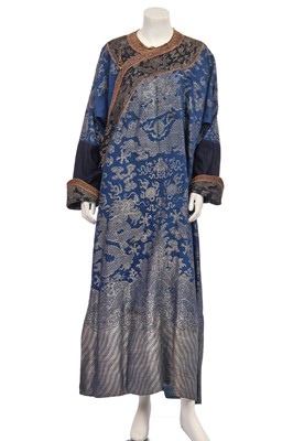 Lot 491 - A brocaded silk summer jifu/dragon robe, Chinese, circa 1900