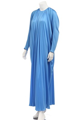 Lot 244 - A Yuki for Rembrandt sky-blue jersey gown with batwing sleeves, 1980s