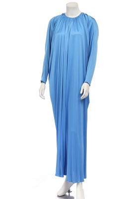 Lot 244 - A Yuki for Rembrandt sky-blue jersey gown with batwing sleeves, 1980s