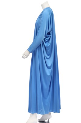 Lot 244 - A Yuki for Rembrandt sky-blue jersey gown with batwing sleeves, 1980s