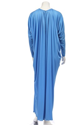 Lot 244 - A Yuki for Rembrandt sky-blue jersey gown with batwing sleeves, 1980s