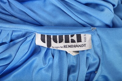 Lot 244 - A Yuki for Rembrandt sky-blue jersey gown with batwing sleeves, 1980s