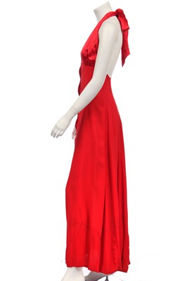 Lot 271 - An Ossie Clark red moss-crêpe 'Judy'-style dress, circa 1970