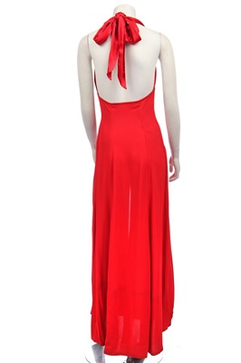 Lot 271 - An Ossie Clark red moss-crêpe 'Judy'-style dress, circa 1970