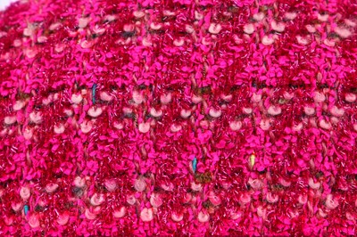 Lot 19 - A Chanel shocking-pink tinsel-flecked fantasy tweed jacket, Autumn-Winter 1991-92