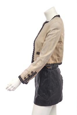 Lot 31 - A Chanel suede and leather suit, Spring-Summer 1994